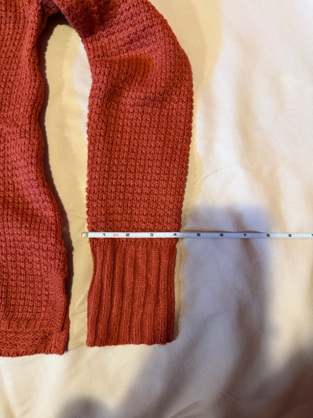 Aeropostale Burnt Orange Knit V-Neck‎ Sweater size S - Picture 9 of 9